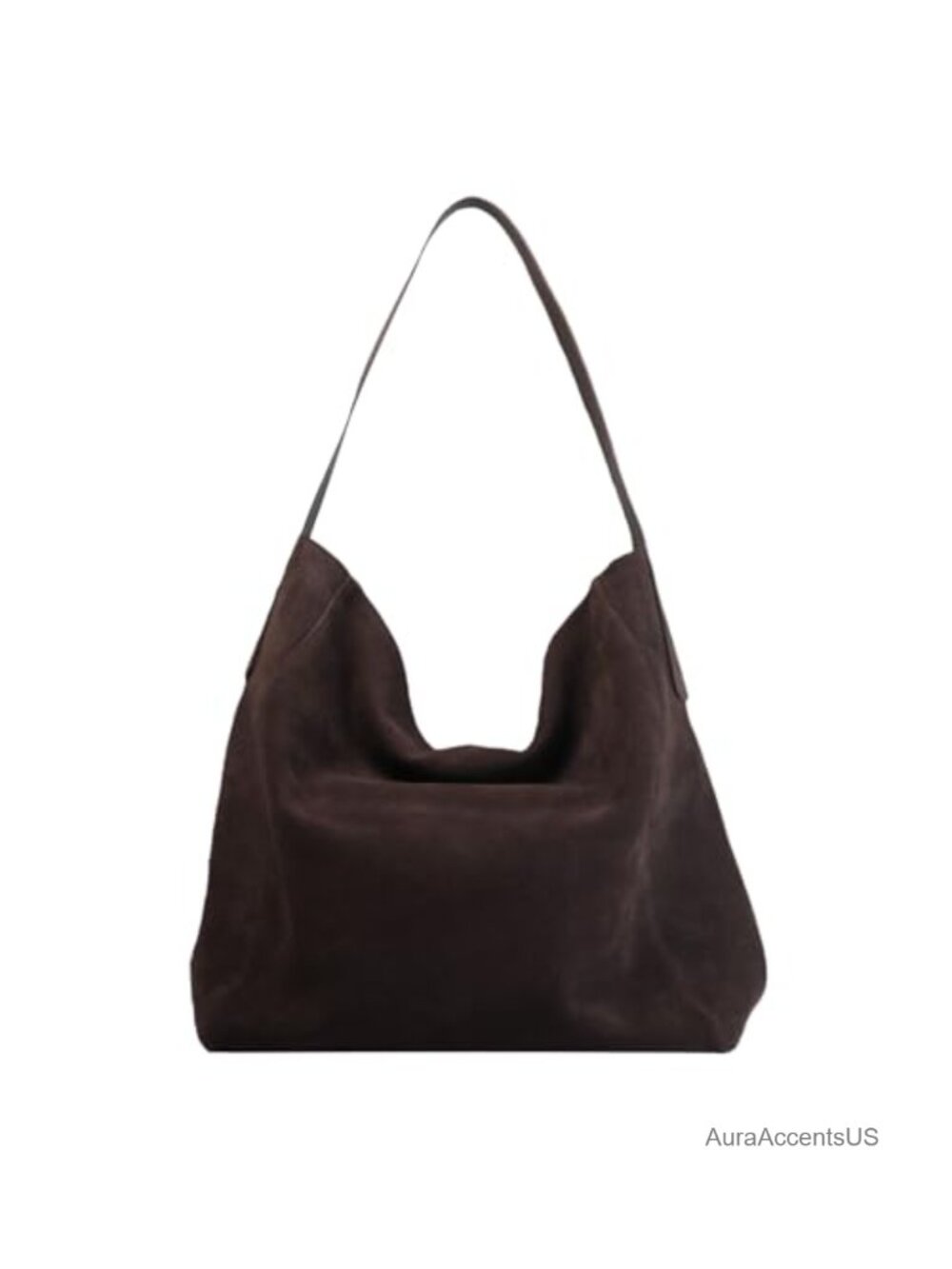 Genuine Suede Hobo Bag with Shoulder Strap, Large Capacity Handbag for Work